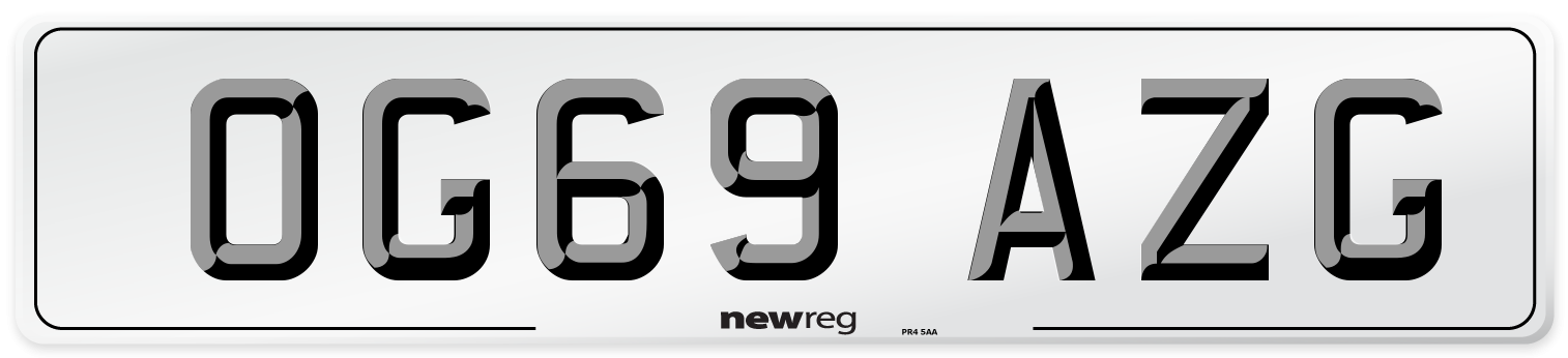 OG69 AZG Number Plate from New Reg